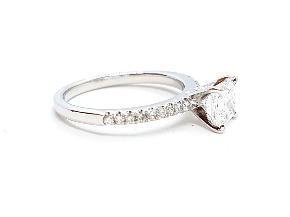 Bague Solitaire Or blanc Diamant - Image 21