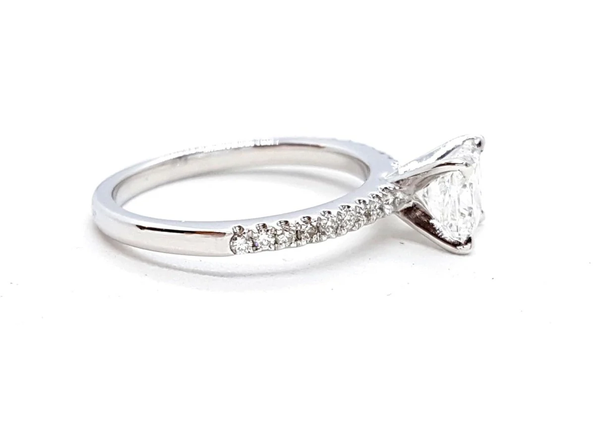 Bague Solitaire Or blanc Diamant - Image 22