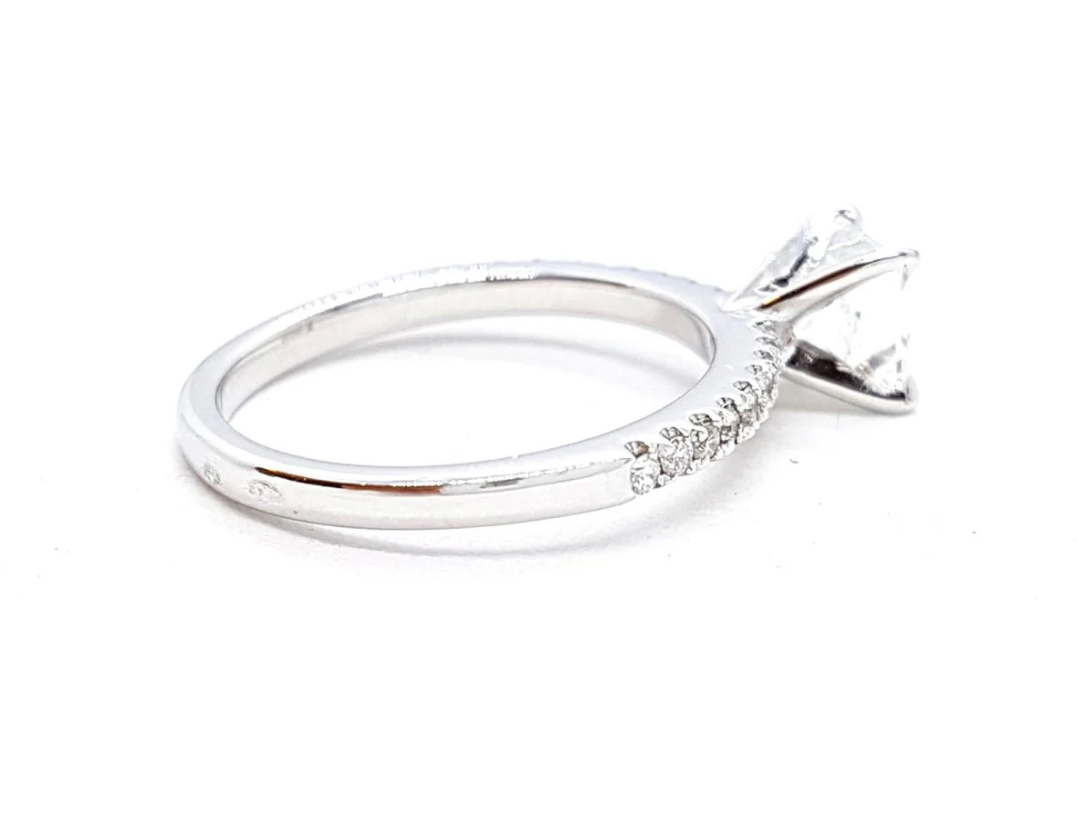 Bague Solitaire Or blanc Diamant - Image 23