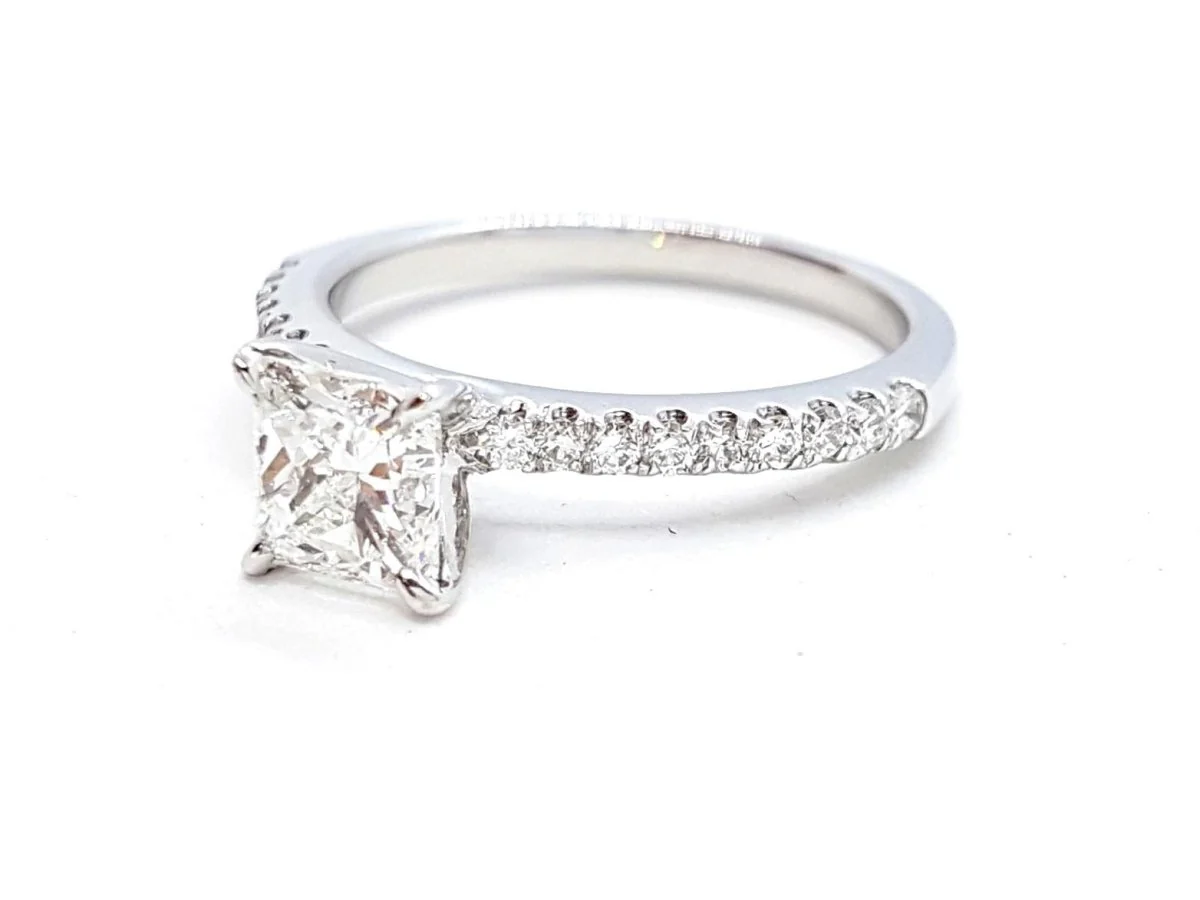 Bague Solitaire Or blanc Diamant - Image 4
