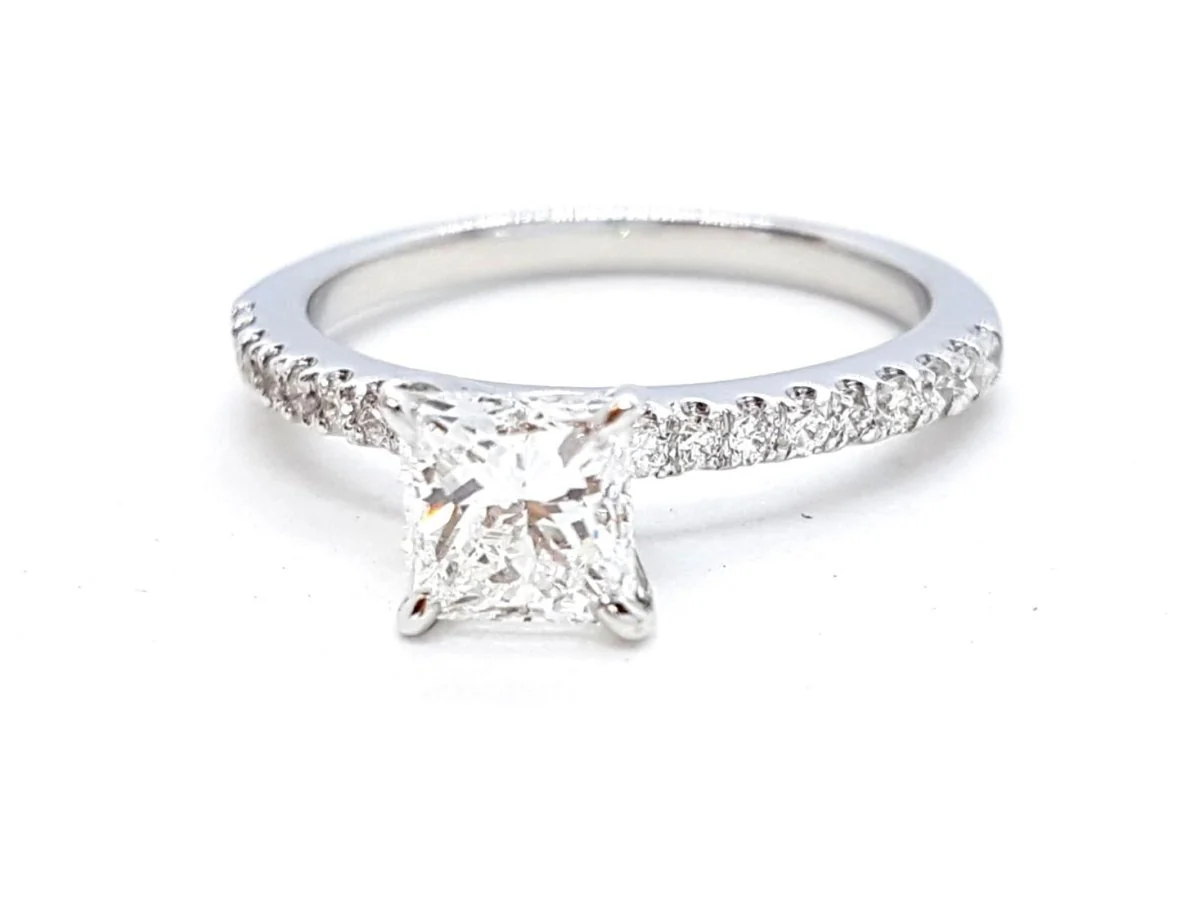 Bague Solitaire Or blanc Diamant - Image 5