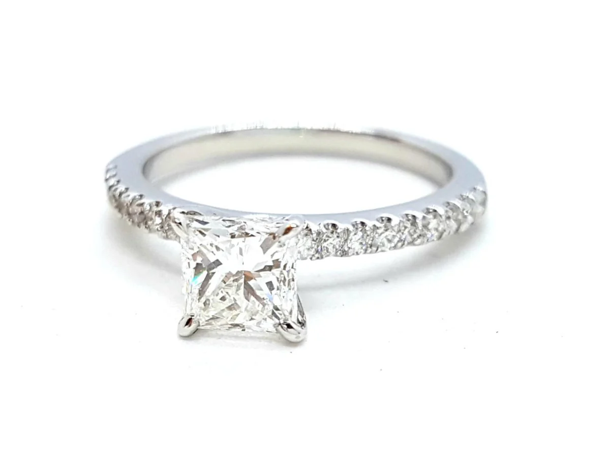 Bague Solitaire Or blanc Diamant - Image 6