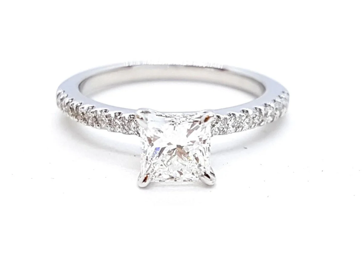 Bague Solitaire Or blanc Diamant - Image 7