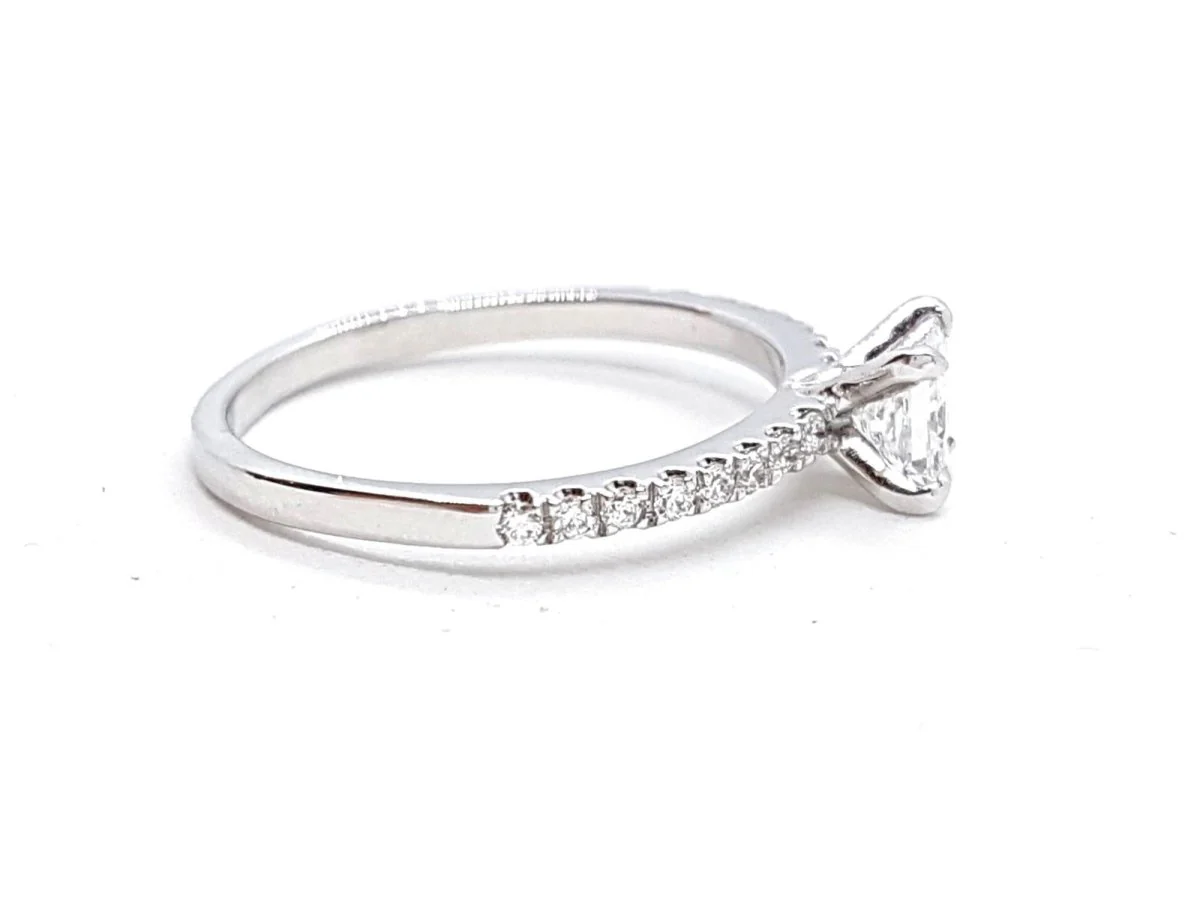 Bague Solitaire Or blanc Diamant - Image 7