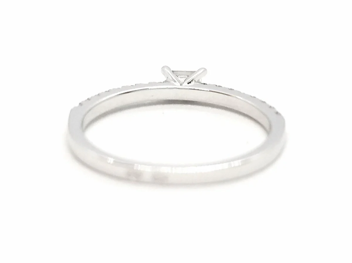 Bague Solitaire Or blanc Diamant - Image 9