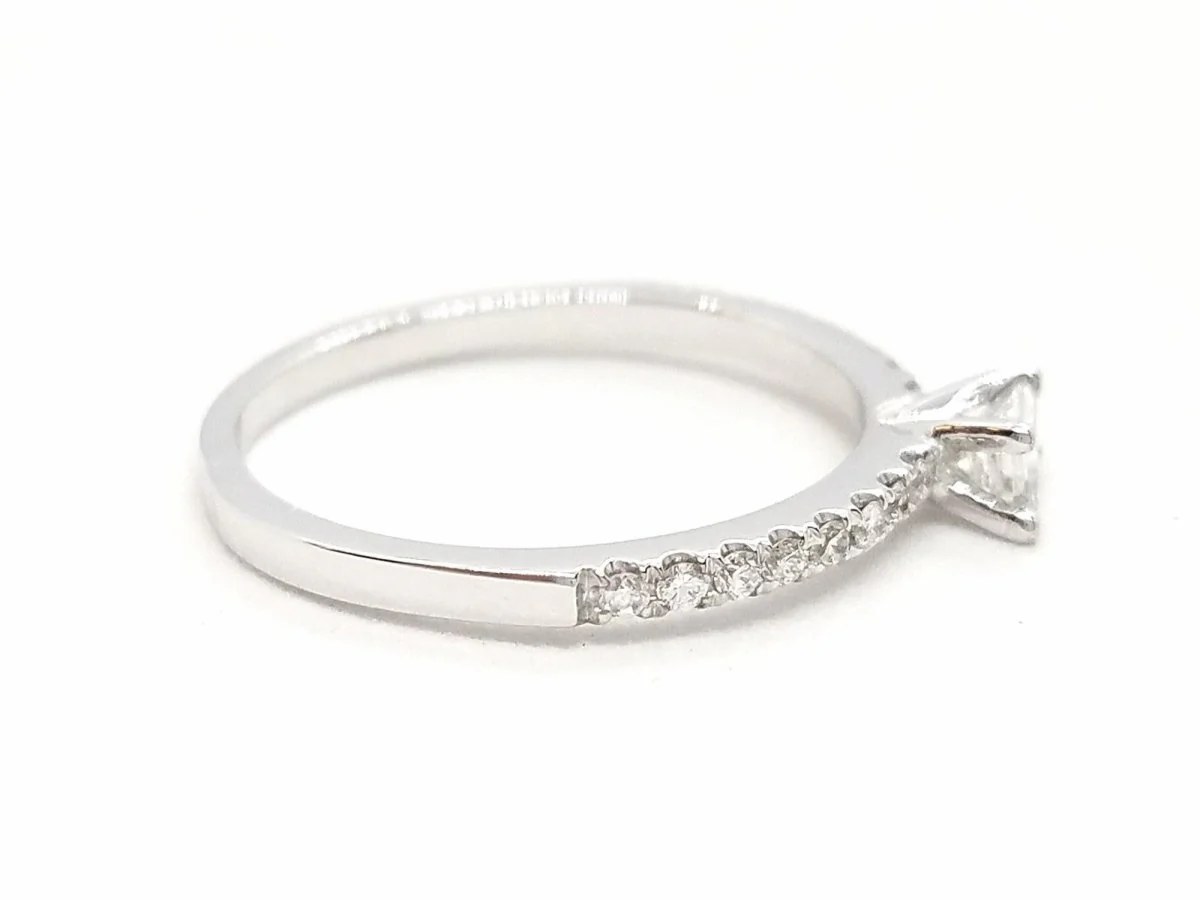 Bague Solitaire Or blanc Diamant - Image 3