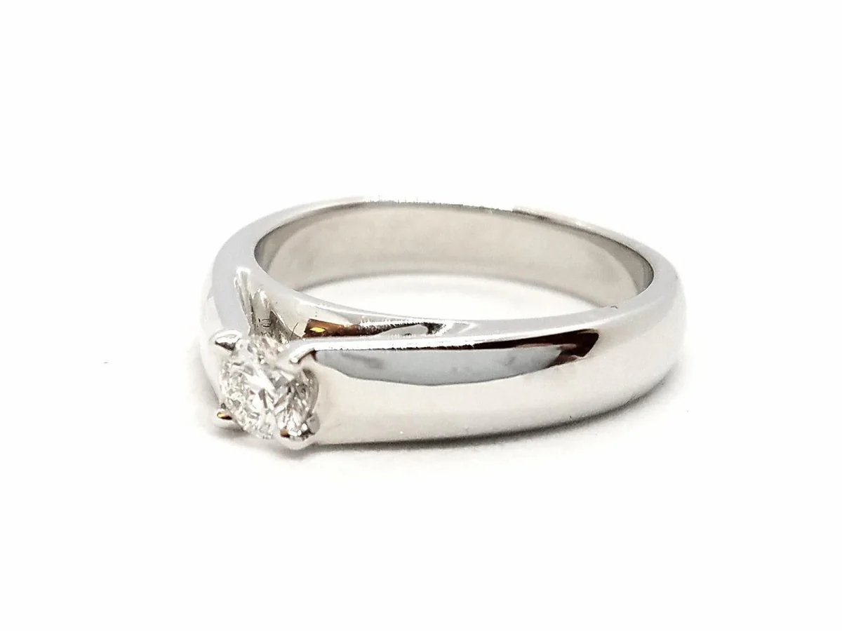 Bague Solitaire Or blanc Diamant - Image 6
