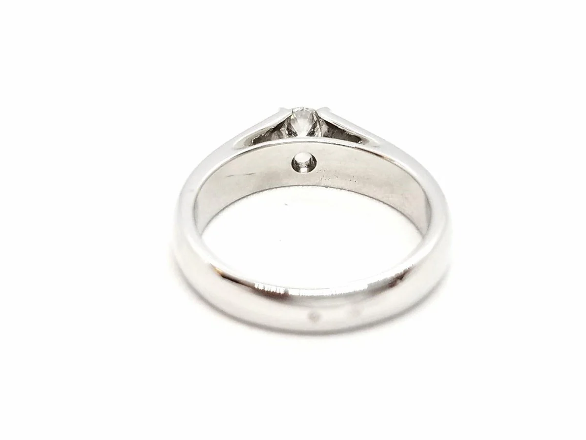 Bague Solitaire Or blanc Diamant - Image 8