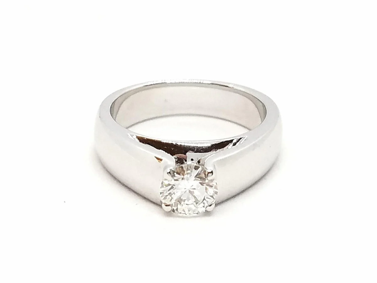 Bague Solitaire Or blanc Diamant - Image 3