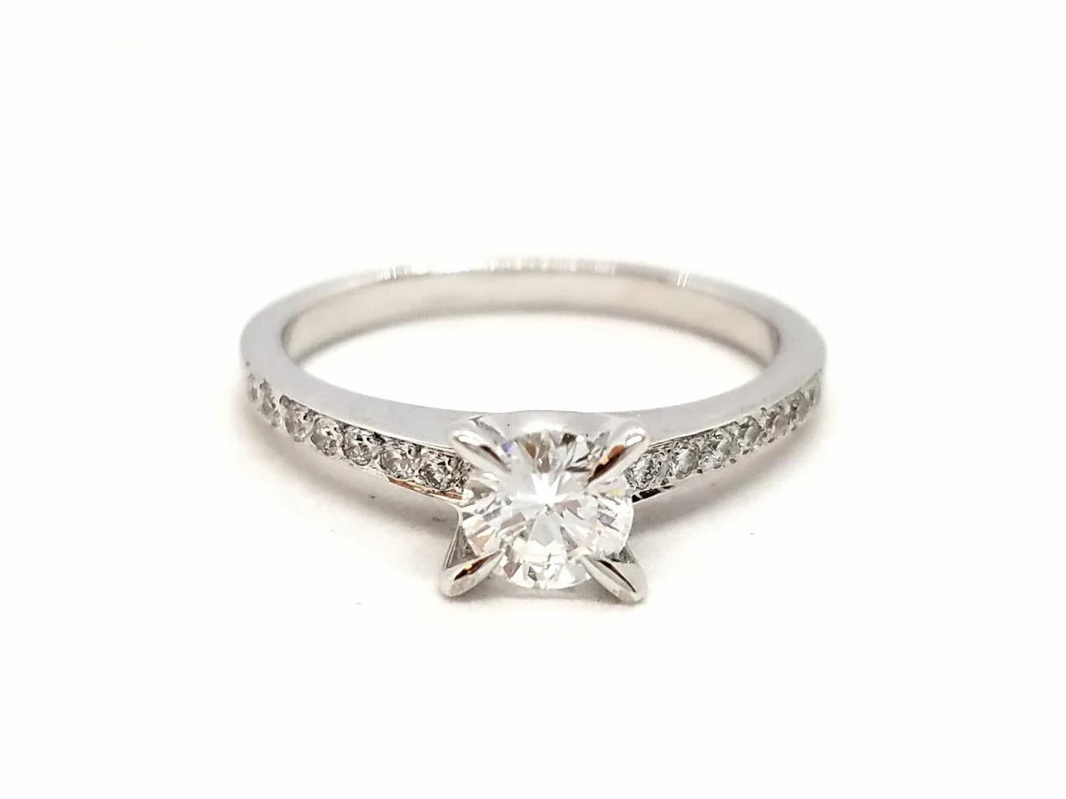 Bague Solitaire Or blanc Diamant - Image 16