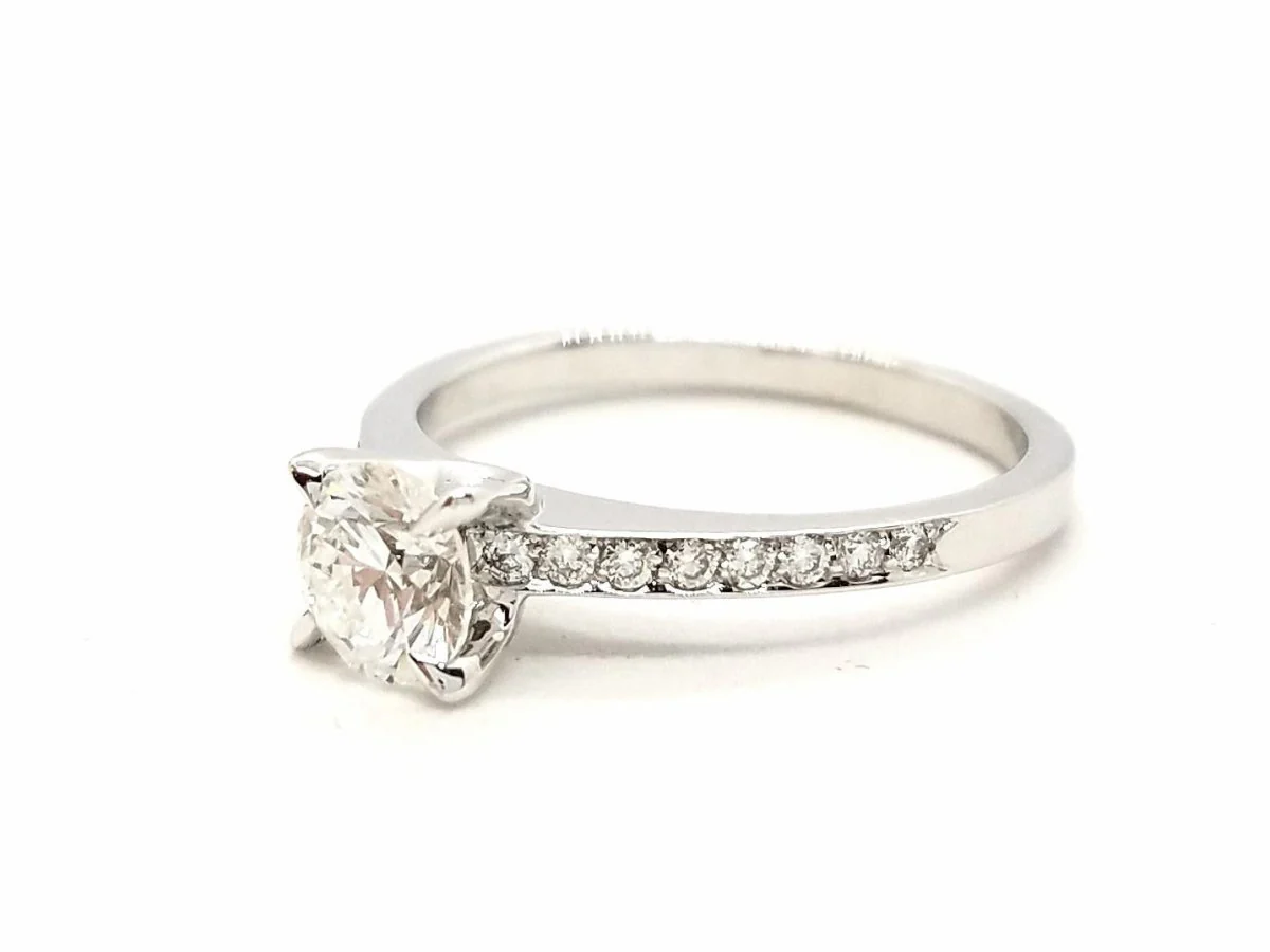 Bague Solitaire Or blanc Diamant - Image 6