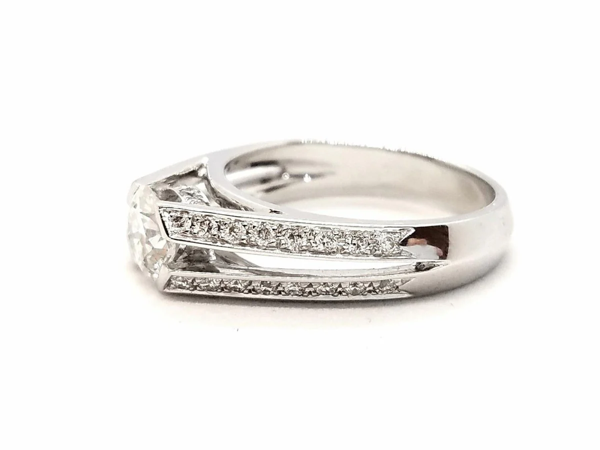 Bague Solitaire Or blanc Diamant - Image 10
