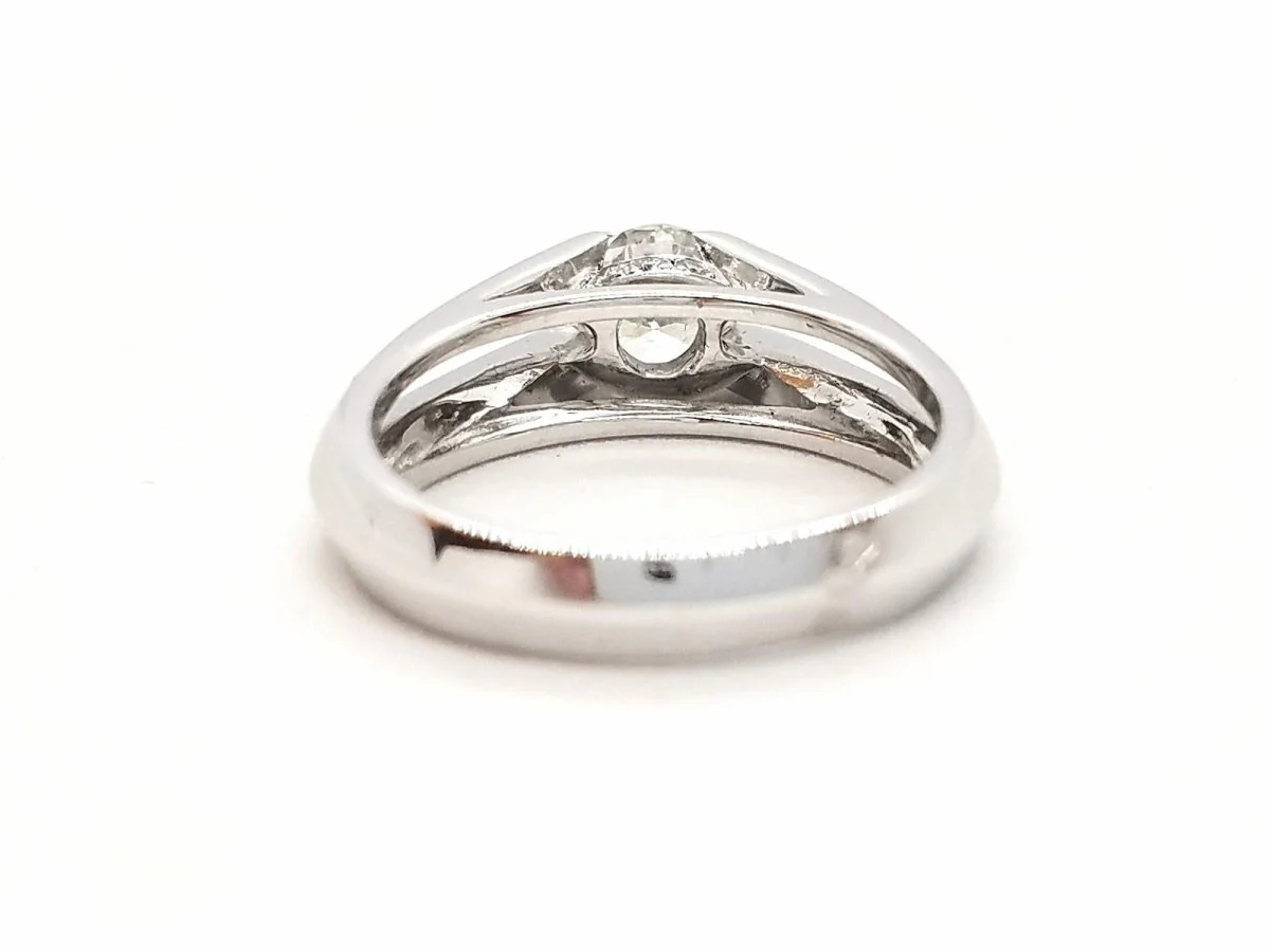 Bague Solitaire Or blanc Diamant - Image 11