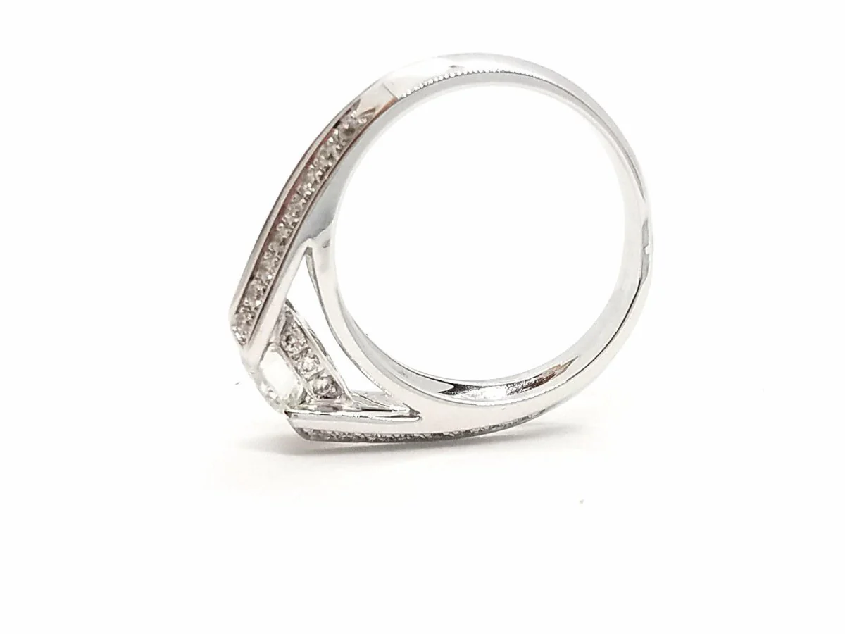 Bague Solitaire Or blanc Diamant - Image 6