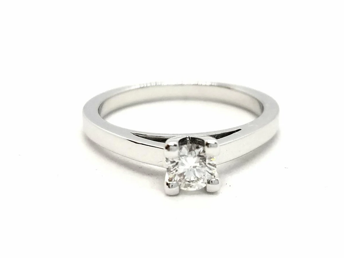Bague Solitaire Or blanc Diamant - Image 13
