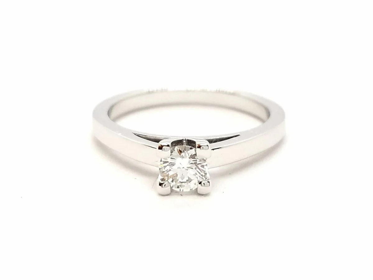 Bague Solitaire Or blanc Diamant - Image 3