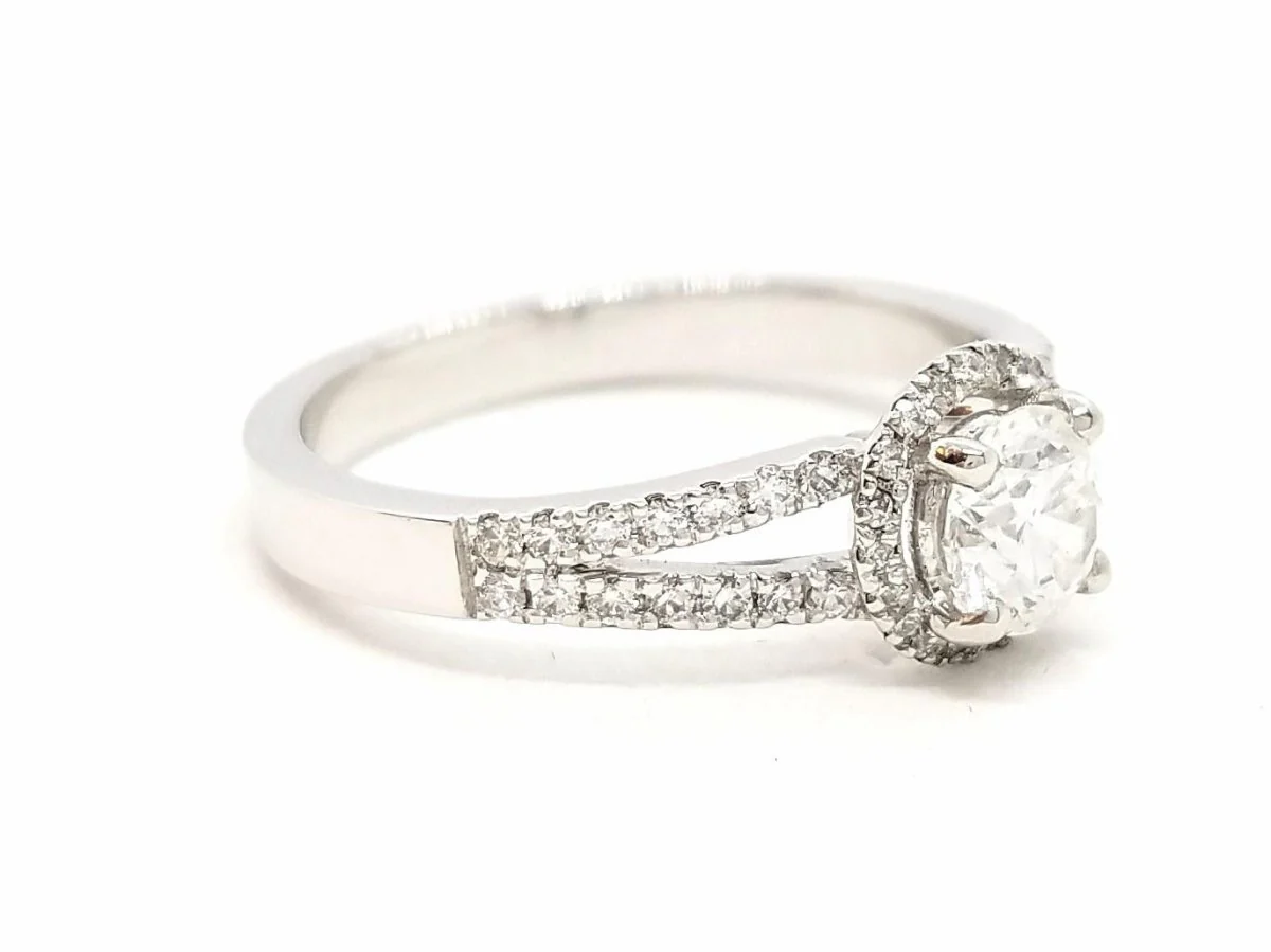 Bague Solitaire Or blanc Diamant - Image 13