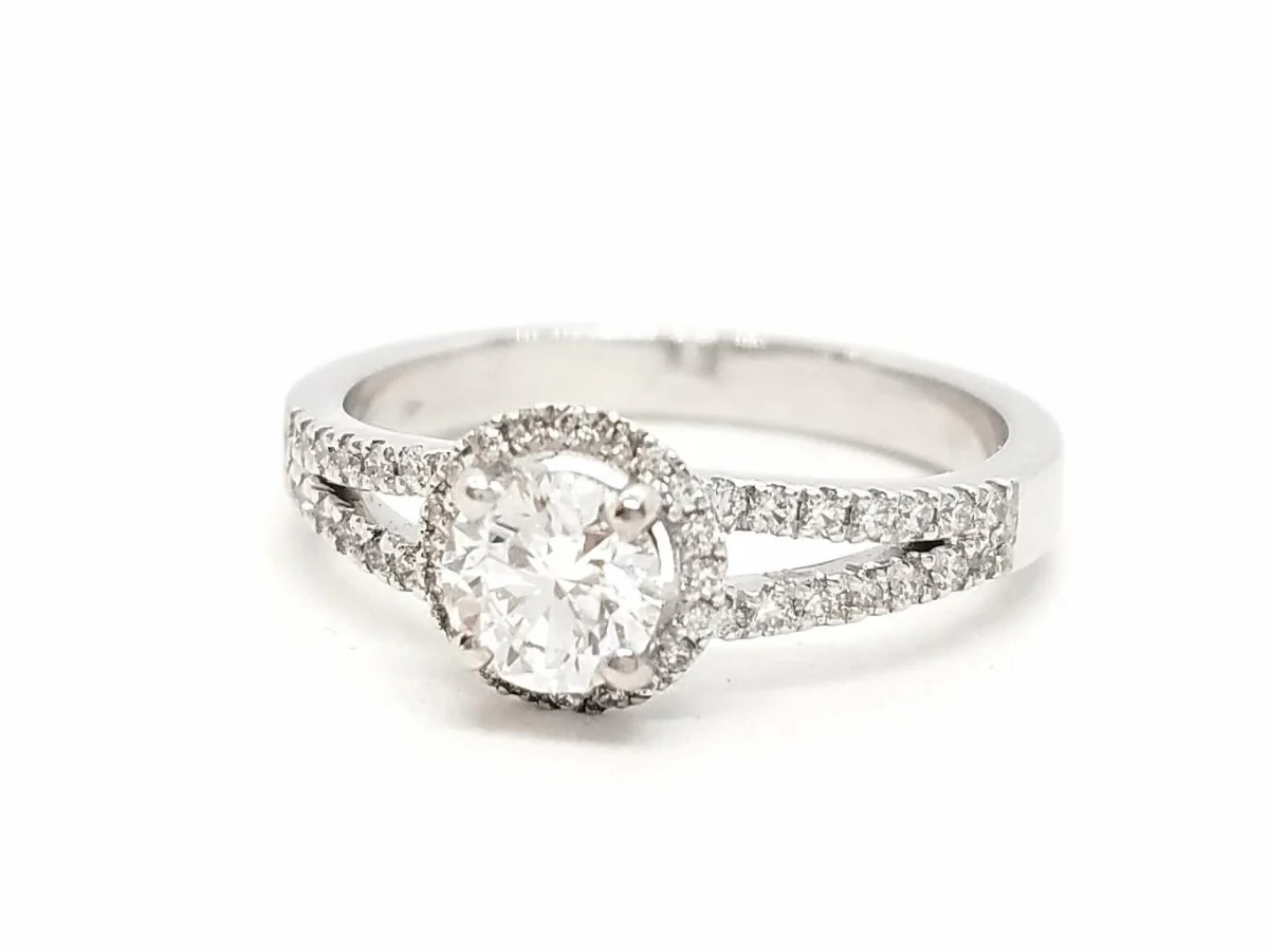 Bague Solitaire Or blanc Diamant - Image 5