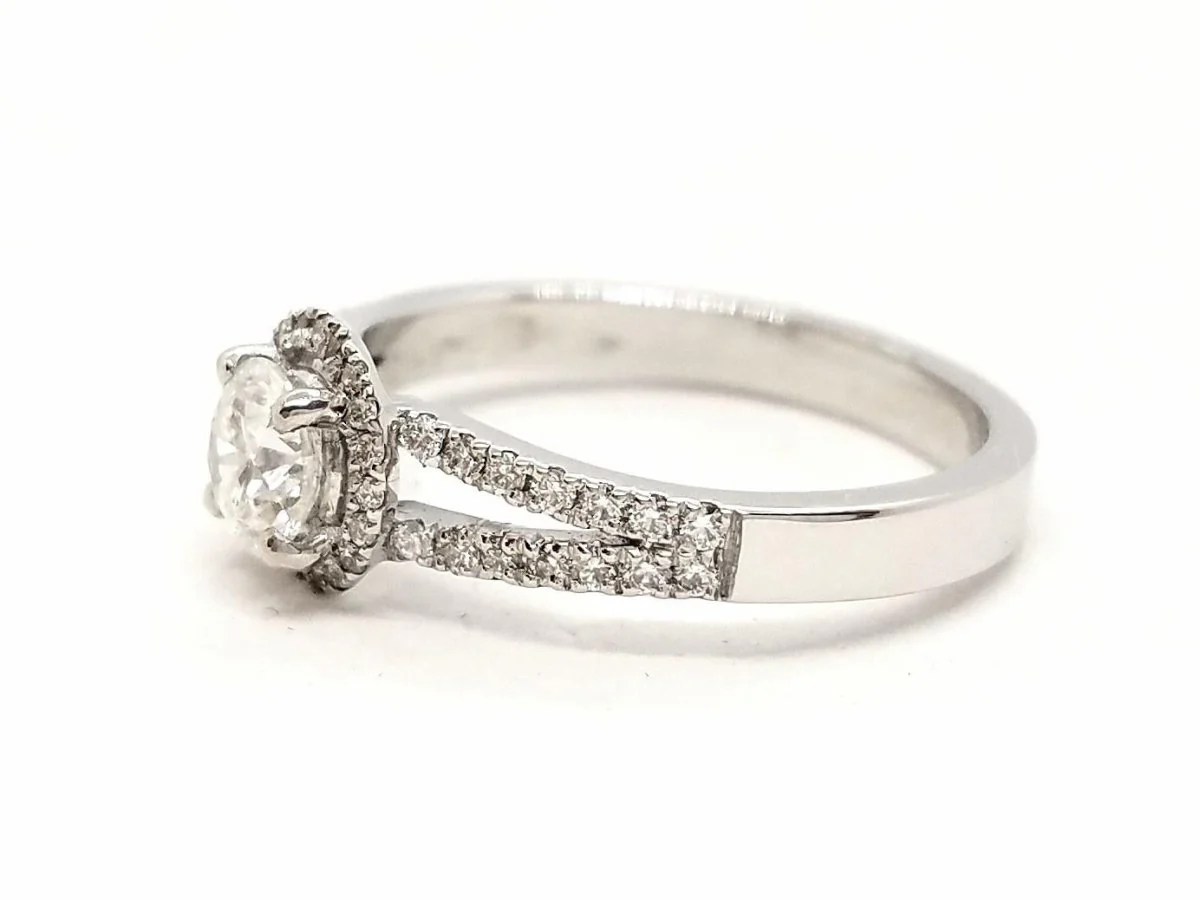 Bague Solitaire Or blanc Diamant - Image 8