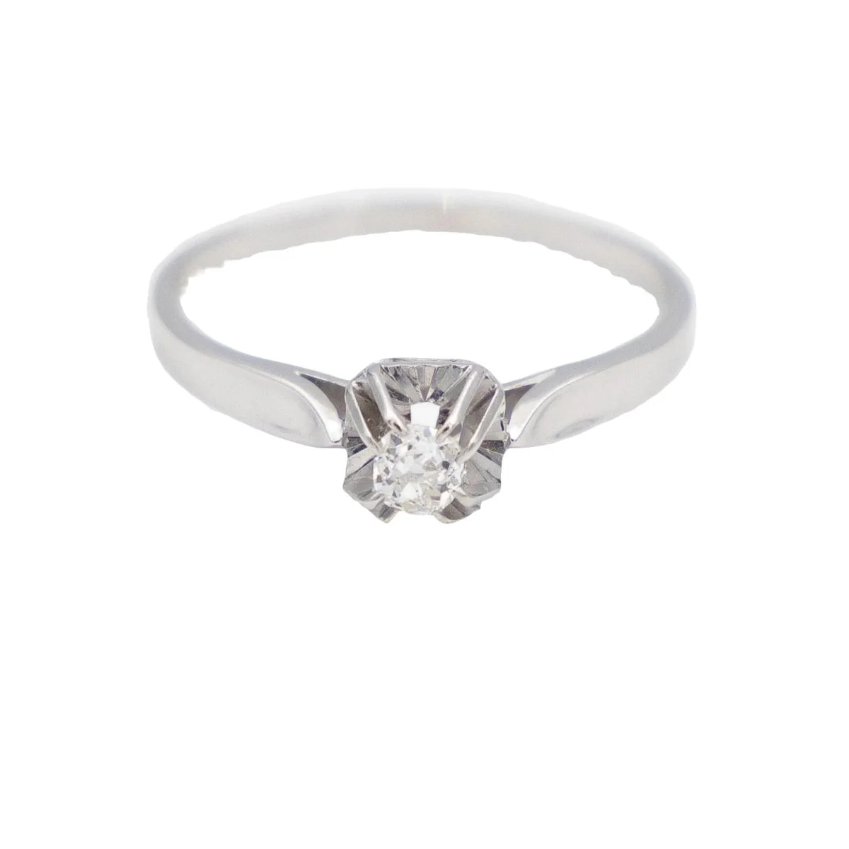 Bague Solitaire Or blanc Diamant