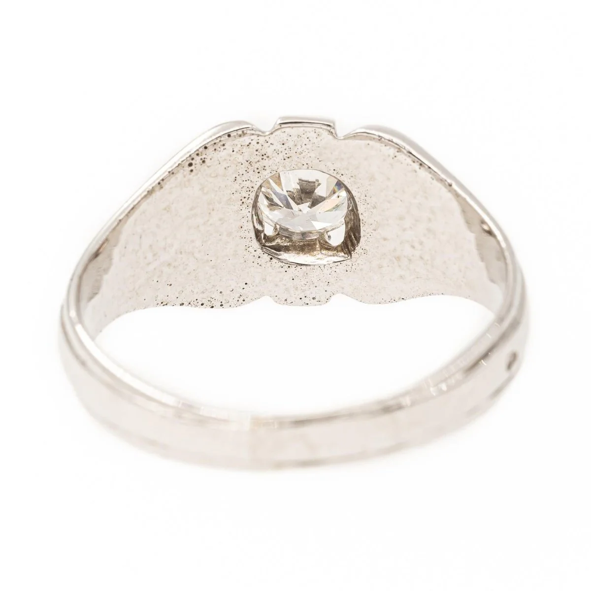 Bague Solitaire en or blanc et diamant - Image 6