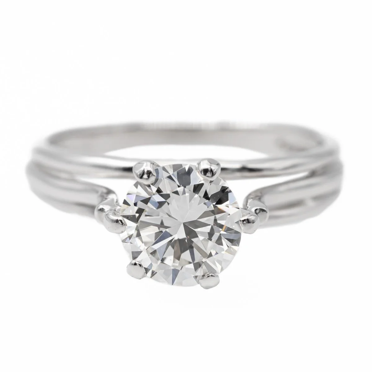 Bague Solitaire en or blanc et diamant