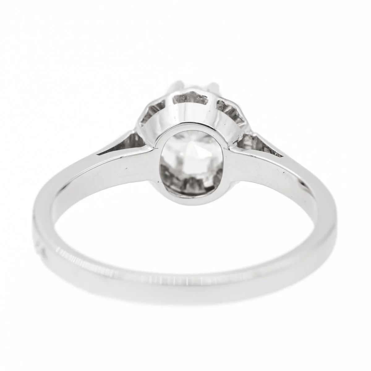 Bague solitaire en or blanc et diamant - Image 5