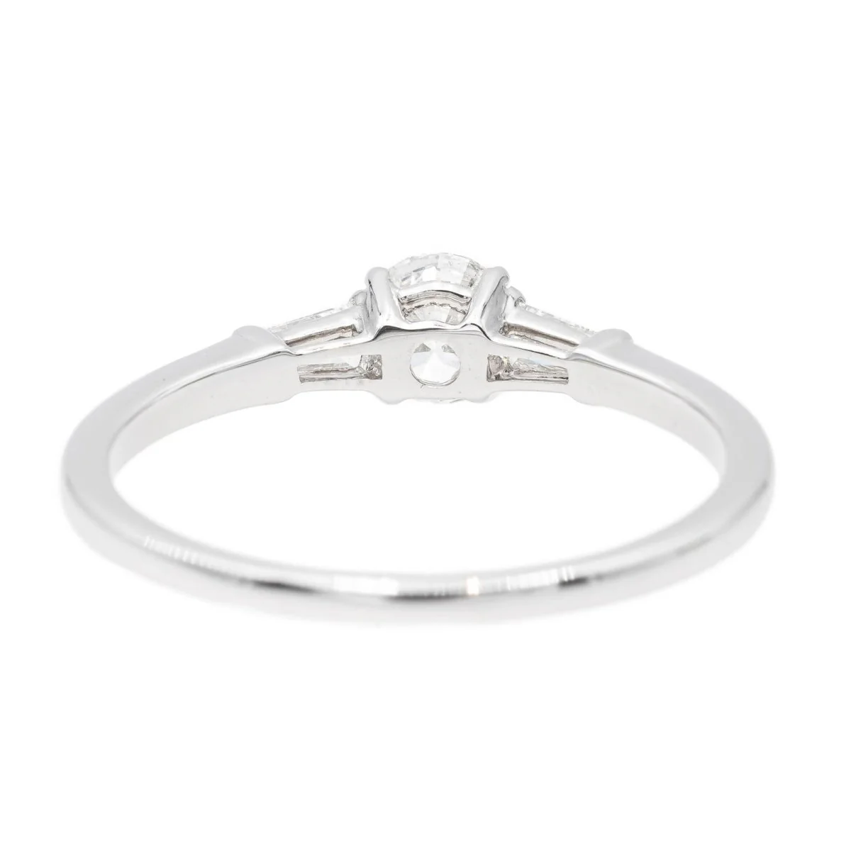 Bague Solitaire Or blanc Diamant - Image 4