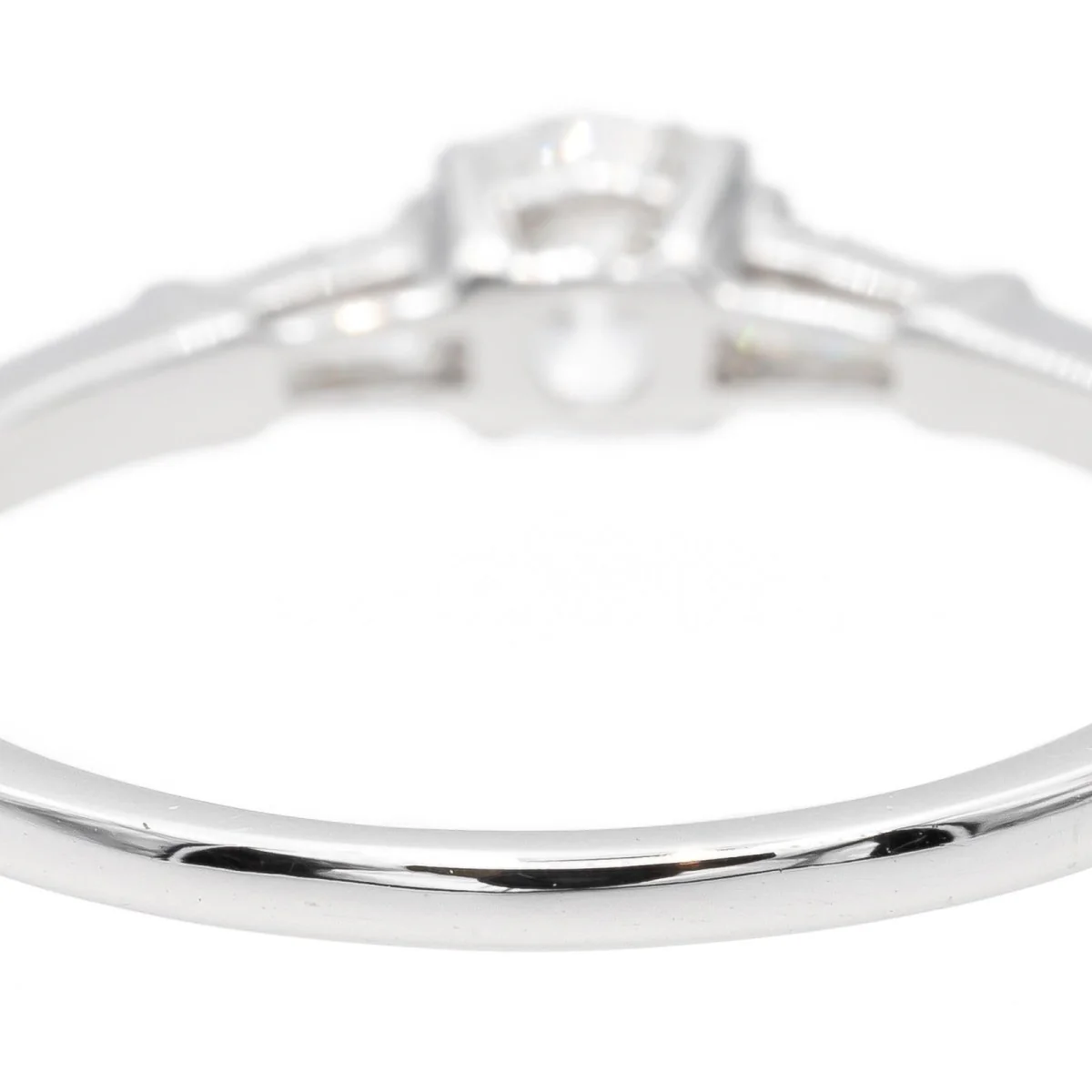 Bague Solitaire Or blanc Diamant - Image 5