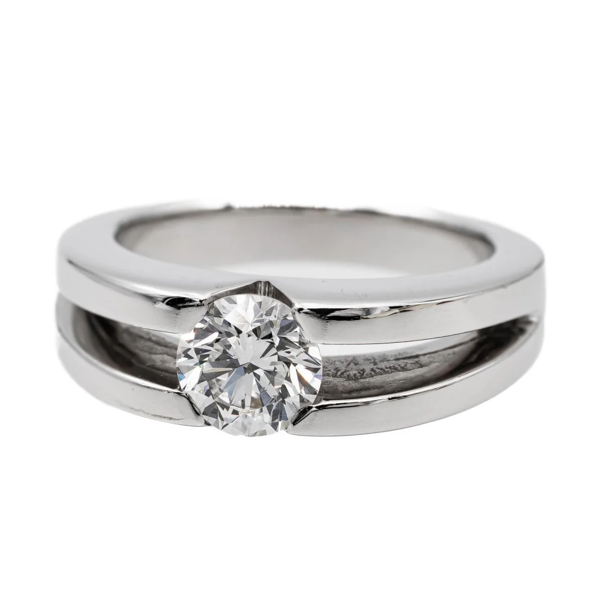 Bague Solitaire en or blanc et diamant - Image 3