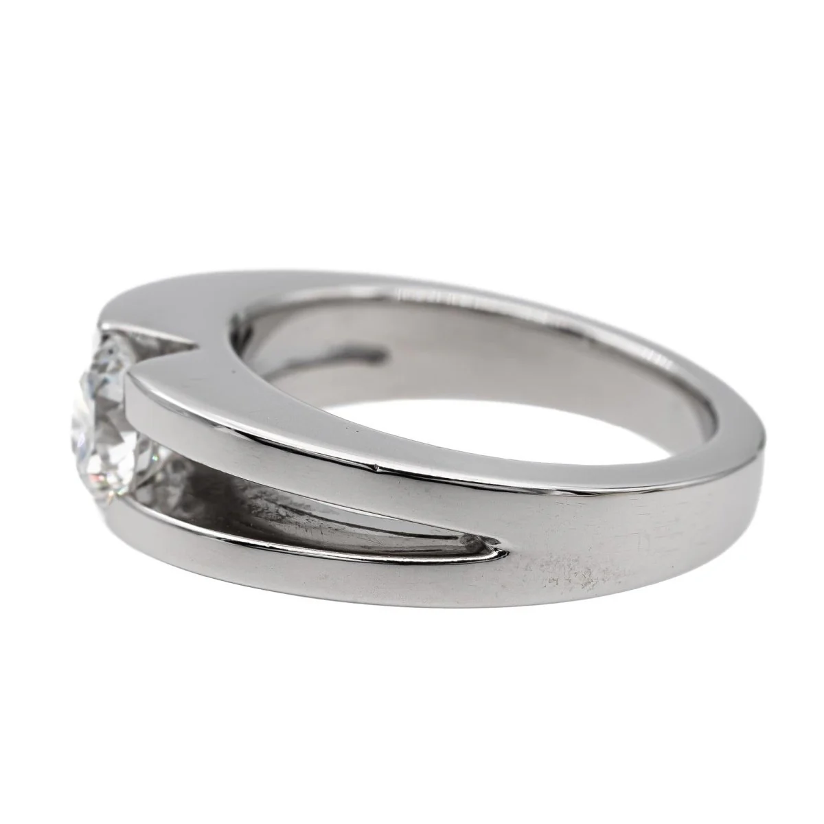 Bague Solitaire en or blanc et diamant - Image 4