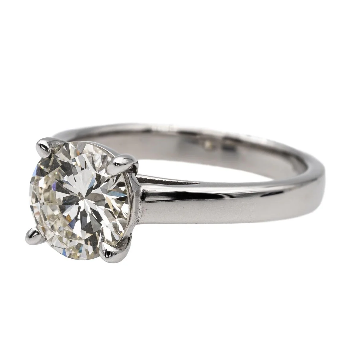 Bague Solitaire Or blanc Diamant - Image 4