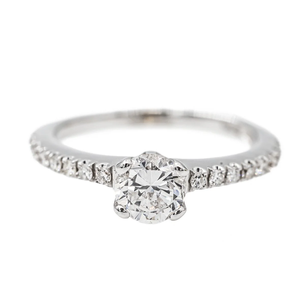 Bague Solitaire en Or blanc et Diamant