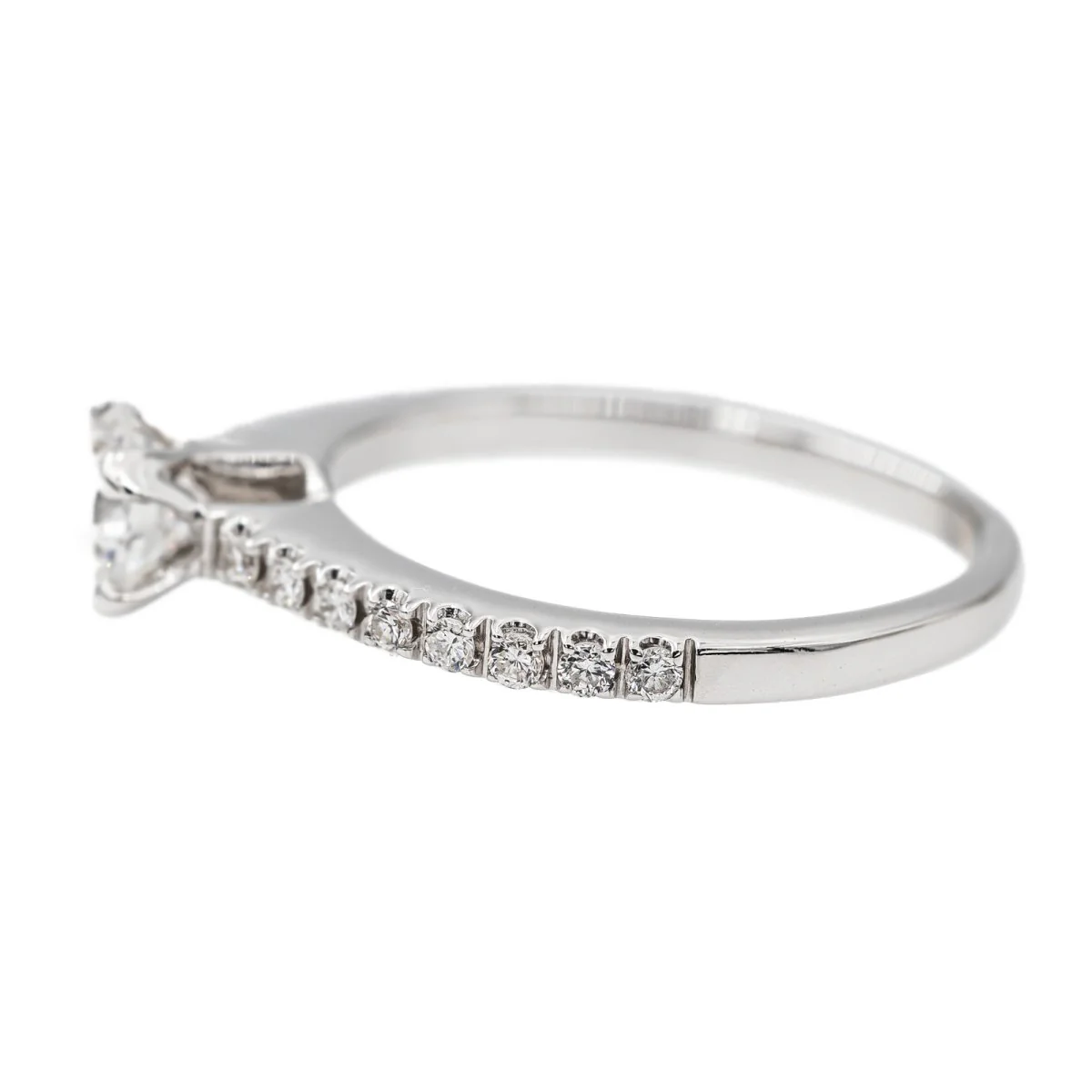 Bague Solitaire en Or blanc et Diamant - Image 4