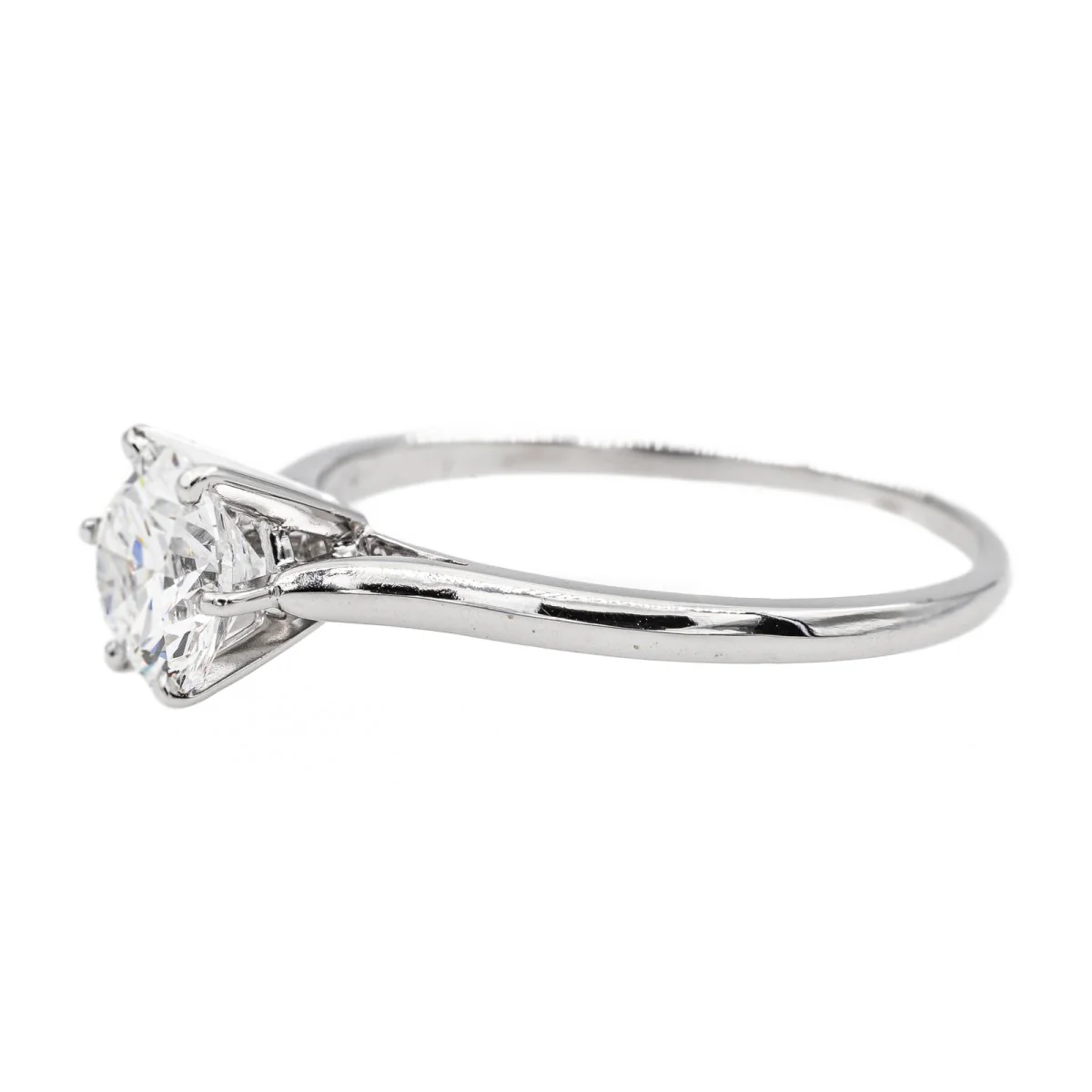 Bague Solitaire en or blanc et diamant - Image 4