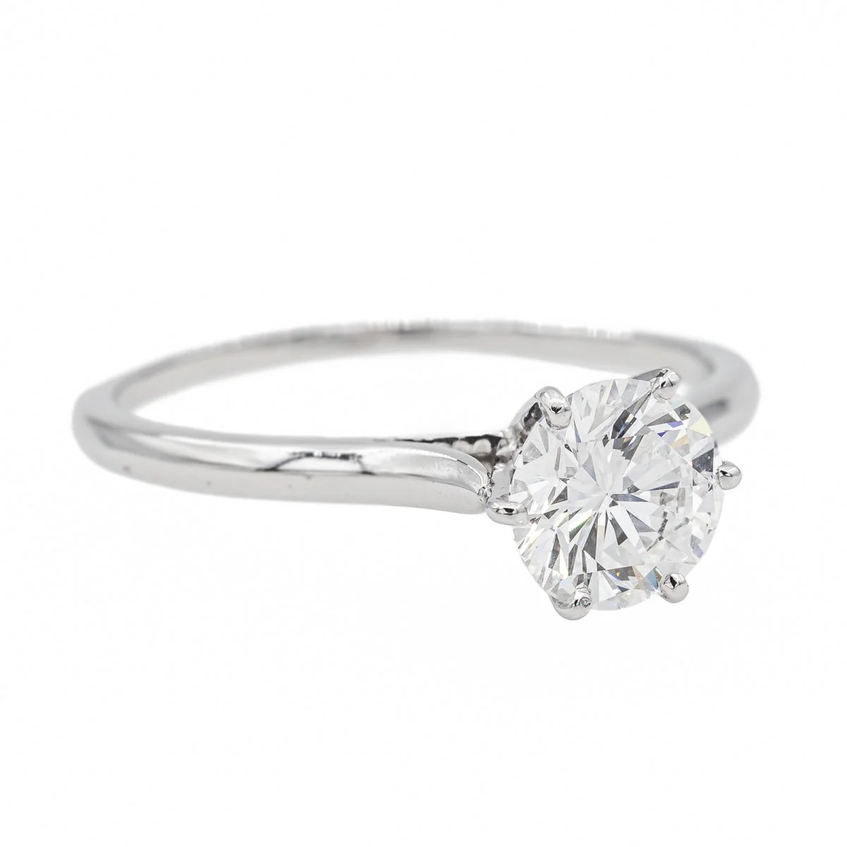 Bague Solitaire en or blanc et diamant - Image 7