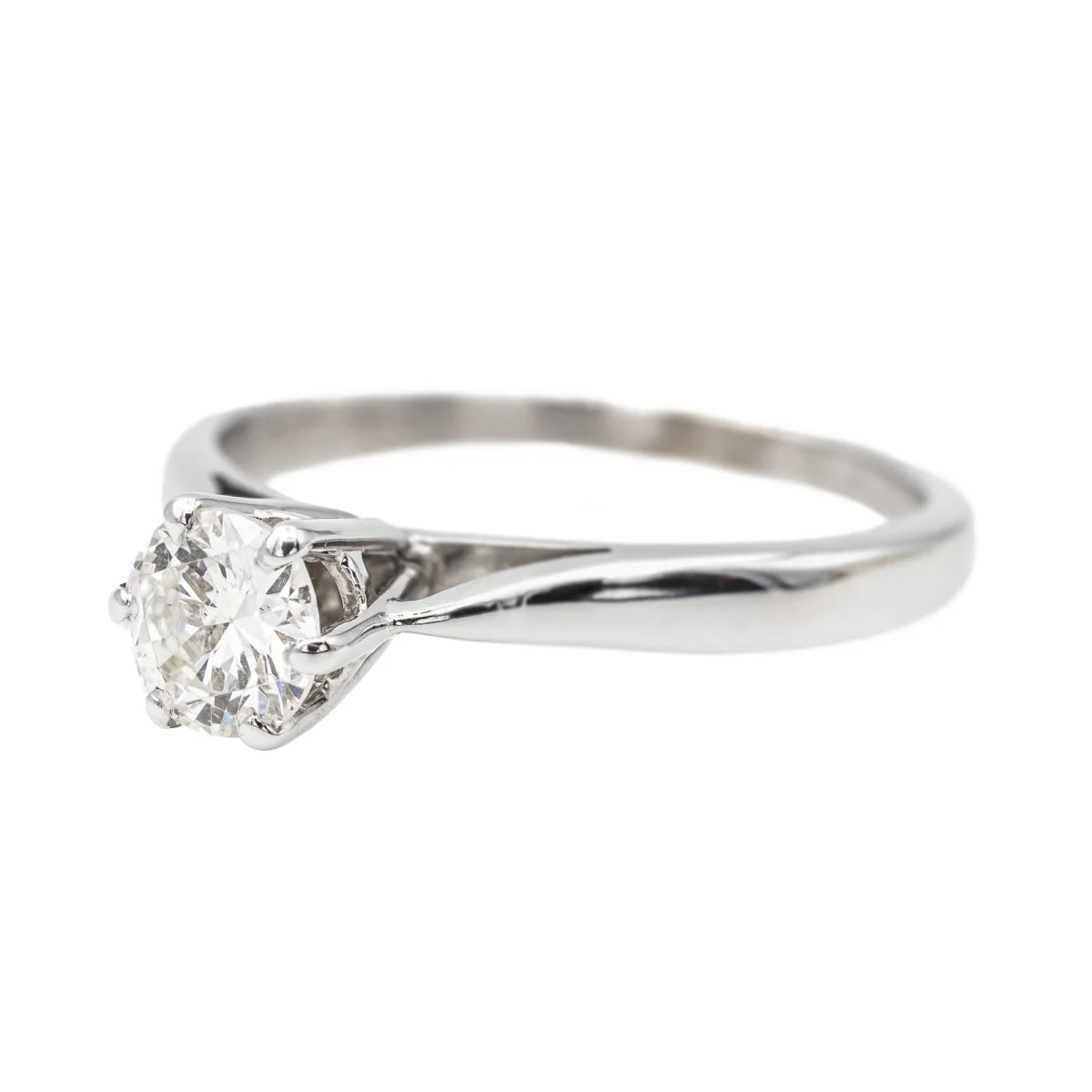 Bague Solitaire Or blanc Diamant - Image 3
