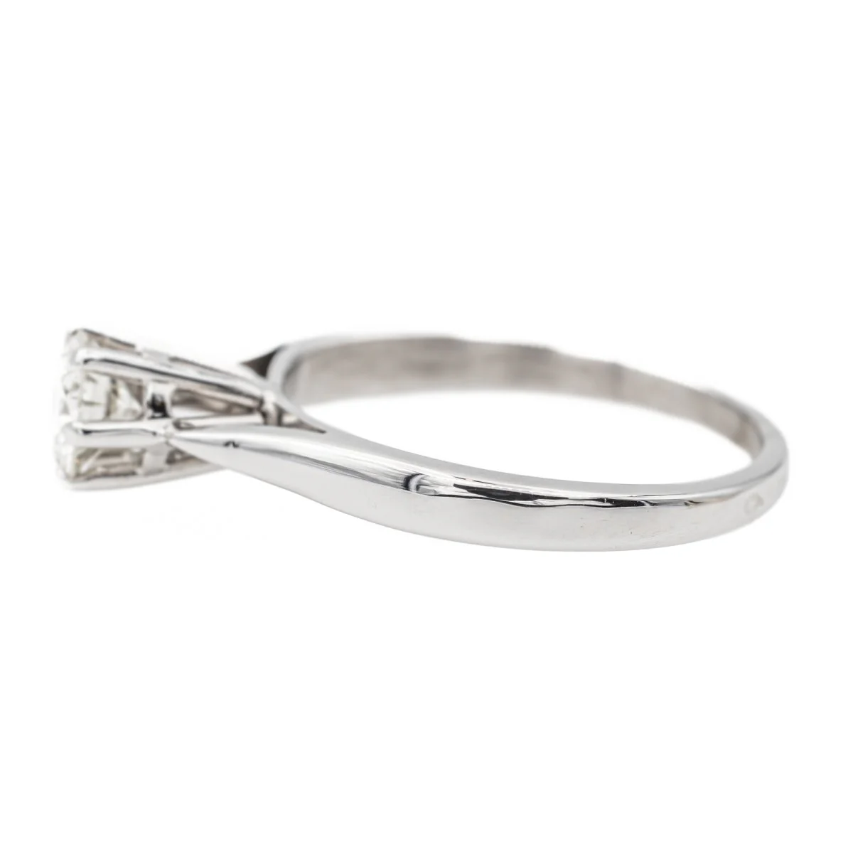 Bague Solitaire Or blanc Diamant - Image 4