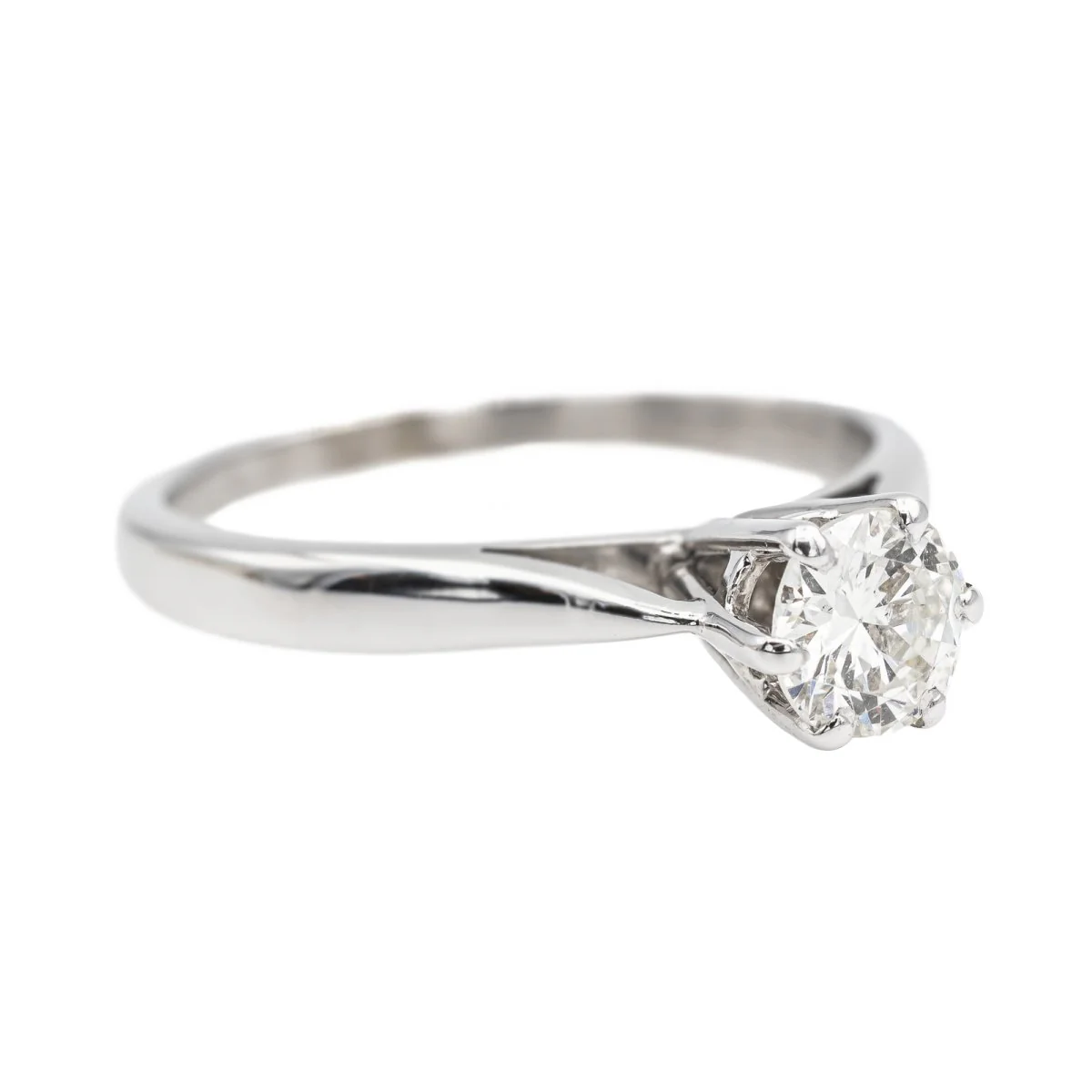 Bague Solitaire Or blanc Diamant - Image 7