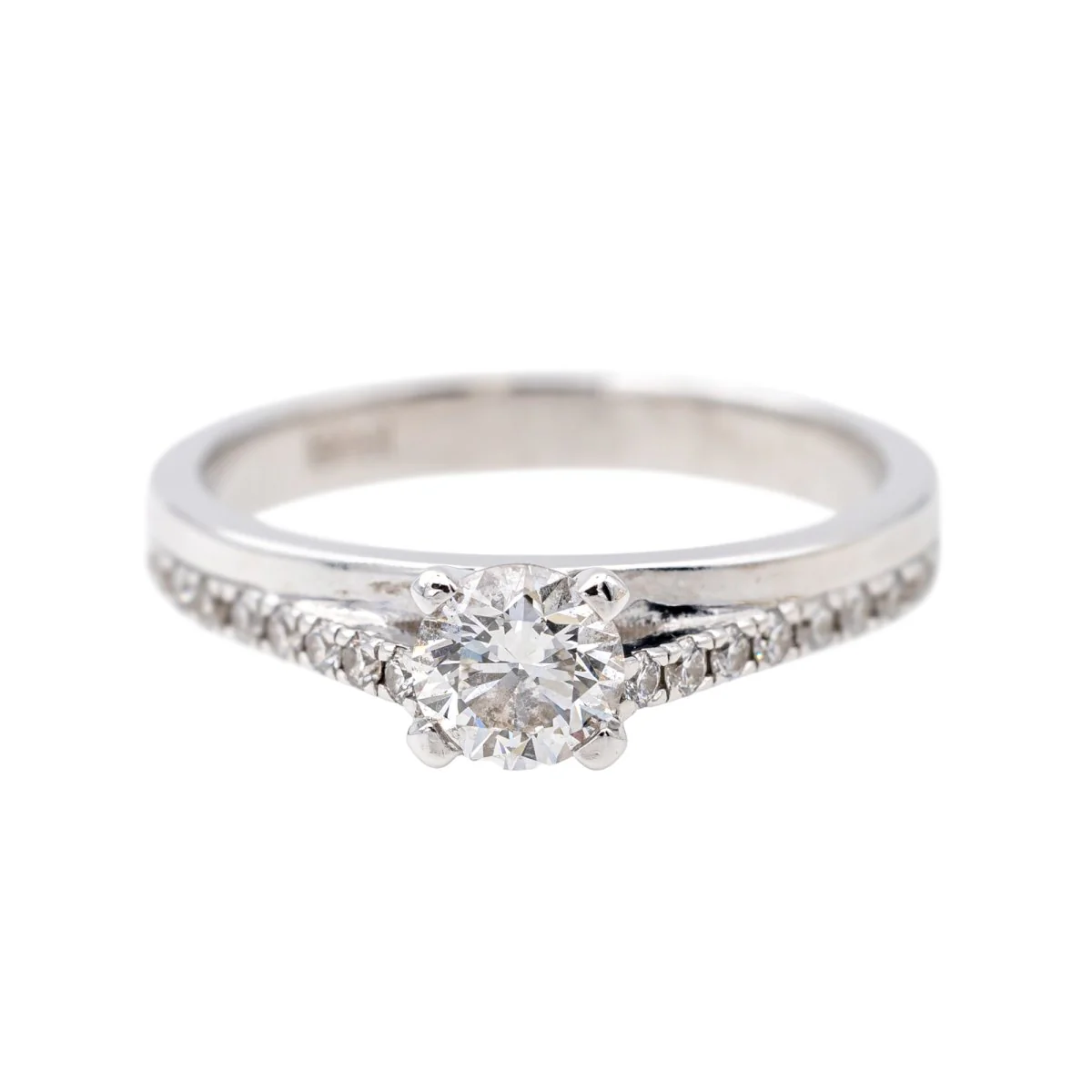 Bague Solitaire Or blanc Diamant