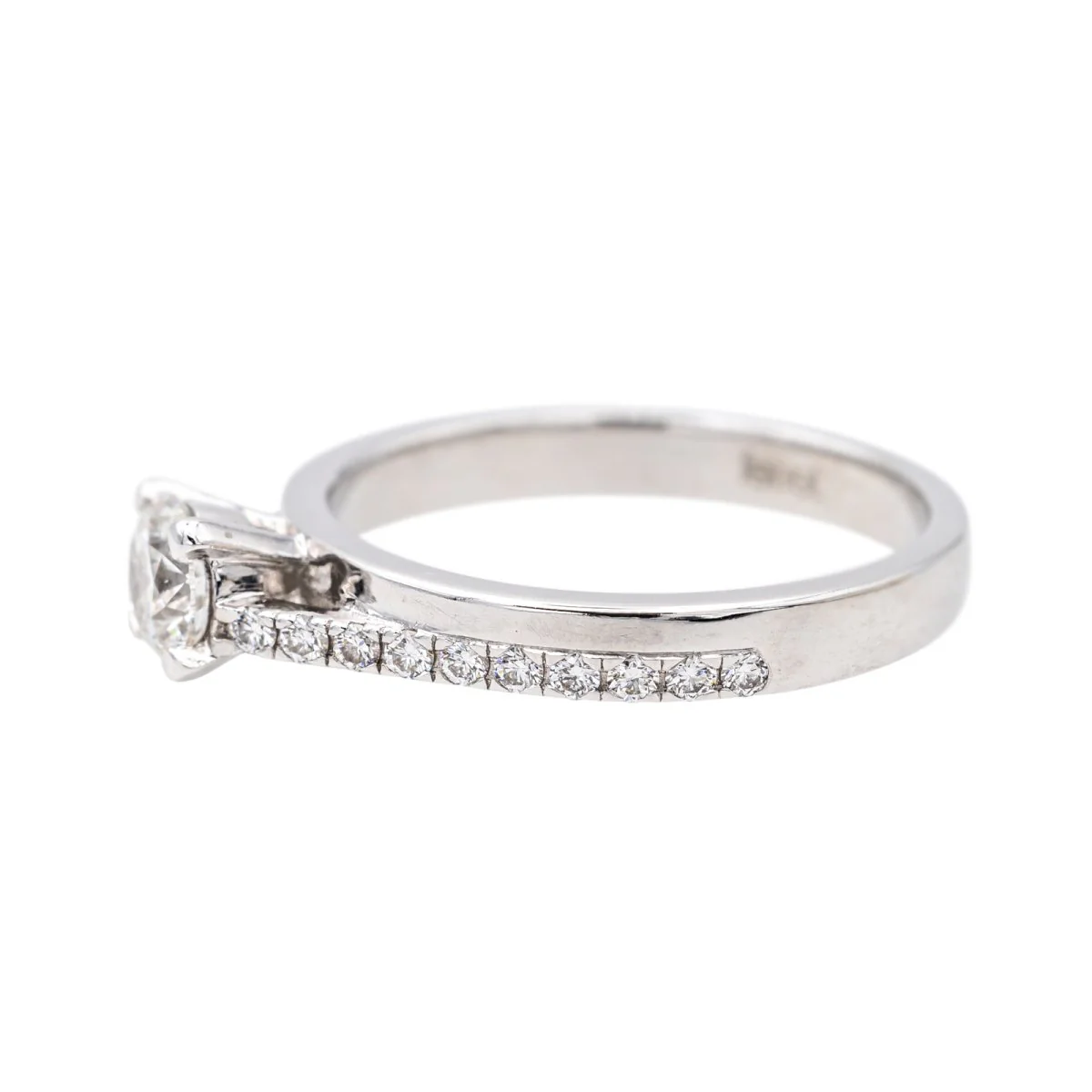 Bague Solitaire Or blanc Diamant - Image 6