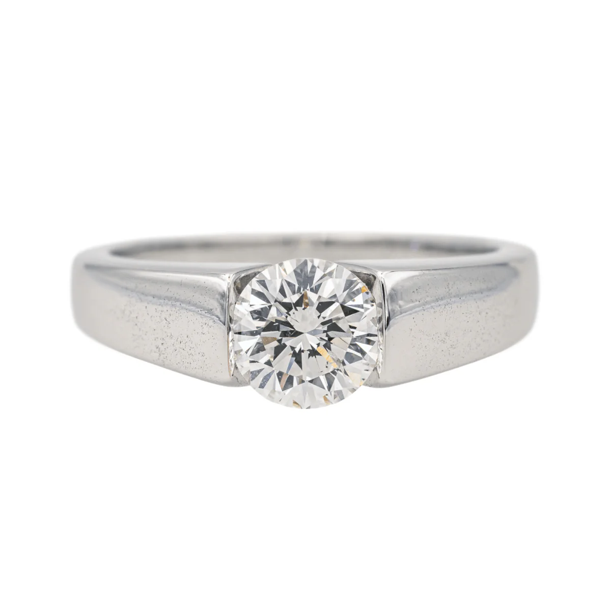 Bague Solitaire en or blanc et diamant