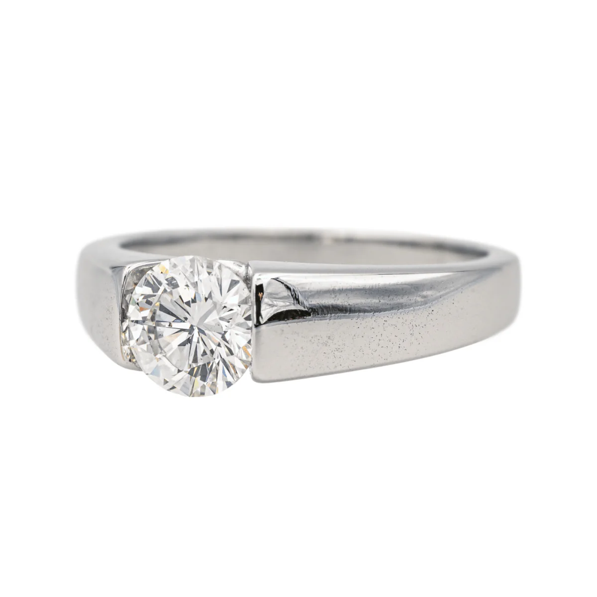 Bague Solitaire en or blanc et diamant - Image 3