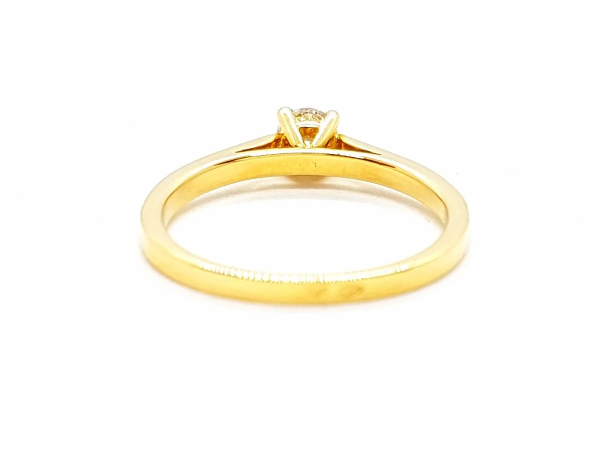 Bague Solitaire Or jaune Diamant - Image 10