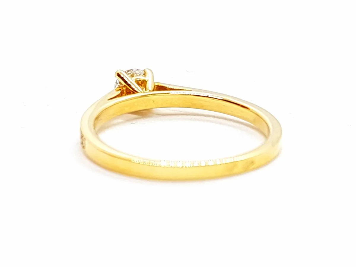 Bague Solitaire Or jaune Diamant - Image 15