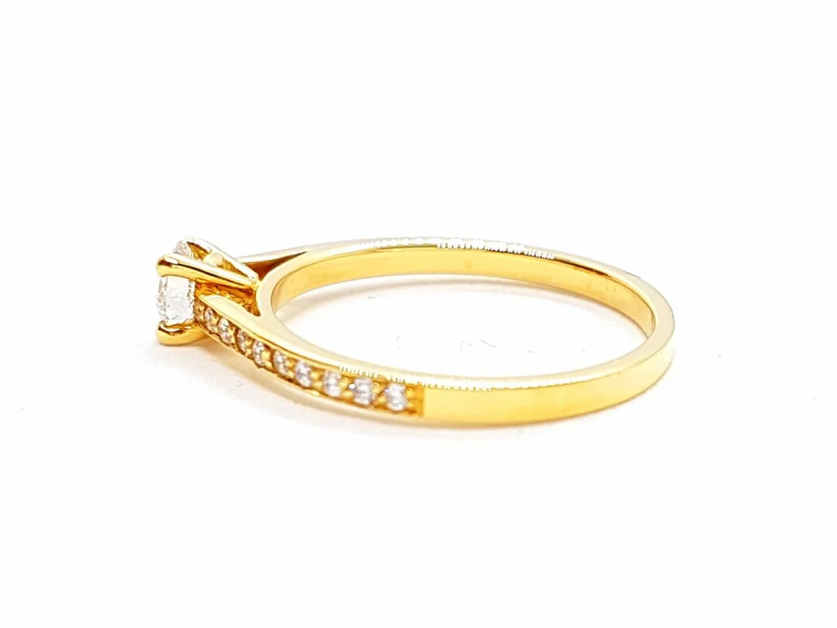 Bague Solitaire Or jaune Diamant - Image 16