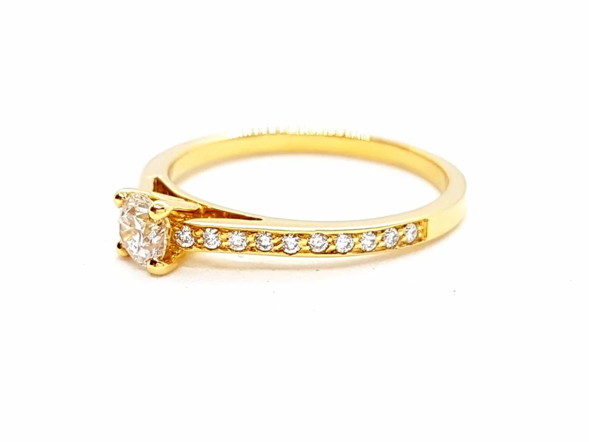 Bague Solitaire Or jaune Diamant - Image 19