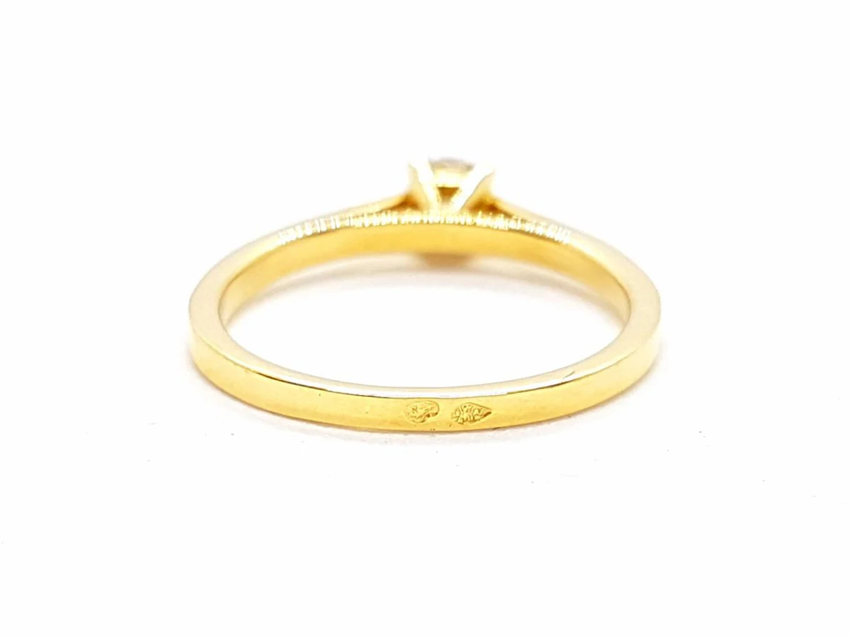 Bague Solitaire Or jaune Diamant - Image 9