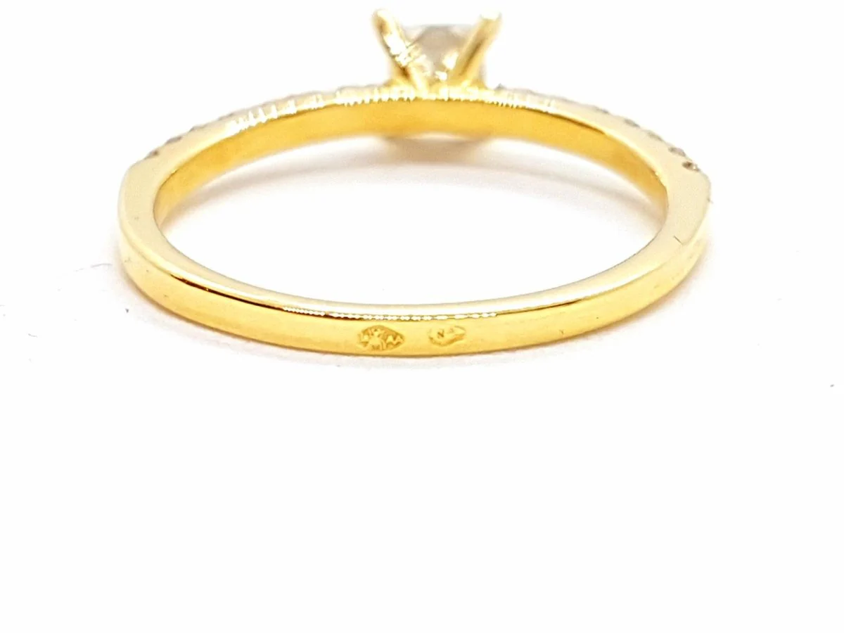 Bague Solitaire Or jaune Diamant - Image 9