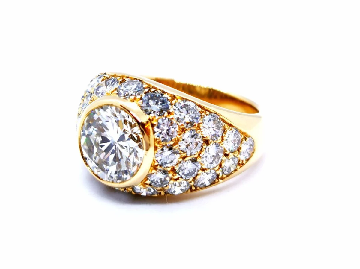 Bague Solitaire Or jaune Diamant - Image 3